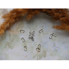 Кримпы 6*3 мм. Цвет никель. 10 шт.